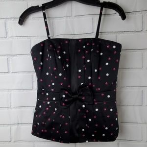 White House Black Market Black Lined Bustier Sz 2